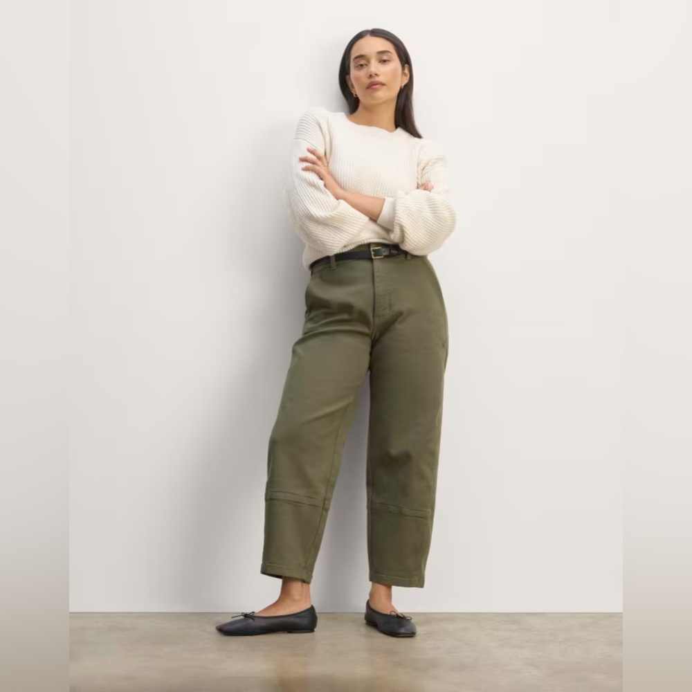 Everlane Barrel Leg Utility Pant - Sz 2 - Kalamata